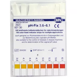 PH-FIX Indicatorstrips pH 3,6-6,1, 100 stuks
