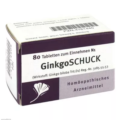 GINKGOSCHUCK Tabletten, 80 stuks