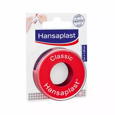 HANSAPLAST Klassiek fixatiepleister 1,25 cm x 5 m, 1 st HANSAPLAST Klassiek fixatiepleister 1,25 cm x 5 m, 1 st