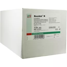 ROSIDAL K Verband 8 cmx5 m steriel enkel verpakt, 10 stuks