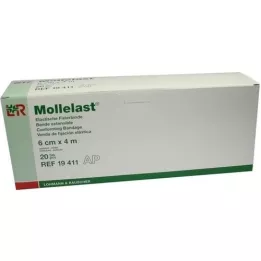 MOLLELAST Verband 6 cmx4 m wit, 20 st