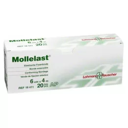 MOLLELAST Verband 6 cmx4 m wit, 20 st