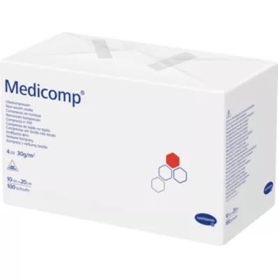 MEDICOMP Non-woven comp. niet-steriel 10x20 cm 4-laags, 100 st