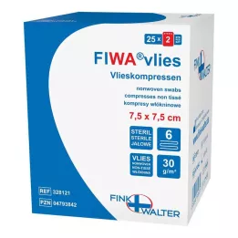 VLIESKOMPRESSEN 7,5x7,5 cm steriel 6x, 25X2 st