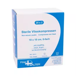VLIESKOMPRESSEN 10x10 cm steriel 6x, 25X2 st