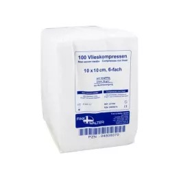 VLIESKOMPRESSEN 10x10 cm niet-steriel 6x, 100 stuks