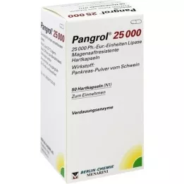 PANGROL 25.000 harde doppen met enterische coating, 50 stuks