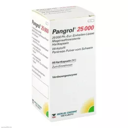 Pangrol 25000 harde capsules met maagsapresistent gecoat membraan, 50 stuks