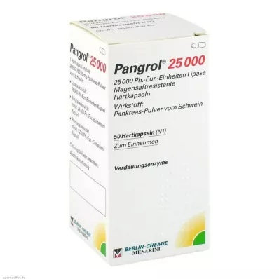 PANGROL 25.000 harde doppen met enterische coating, 50 stuks PANGROL 25.000 harde doppen met enterische coating, 50 stuks