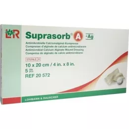 SUPRASORB A+Ag Antimik.Cal.Alginat Kompr.10x20 cm, 5 stuks