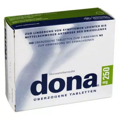 DONA 250 mg omhulde tabletten, 100 stuks DONA 250 mg omhulde tabletten, 100 stuks