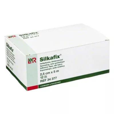 SILKAFIX Plakpleister 2,5 cmx5 m kartonnen kern, 12 stuks SILKAFIX Plakpleister 2,5 cmx5 m kartonnen kern, 12 stuks