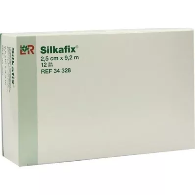SILKAFIX Plakpleister 2,5 cm x 9,2 m kartonnen kern, 12 stuks