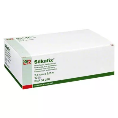 SILKAFIX Plakpleister 2,5 cm x 9,2 m kartonnen kern, 12 stuks