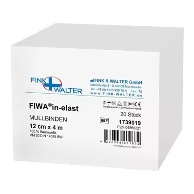 MULLBINDEN 12 cmx4 m 100% katoen, 20 stuks