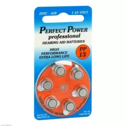 BATTERIEN f.hoortoestellen Power PP13, 6 stuks