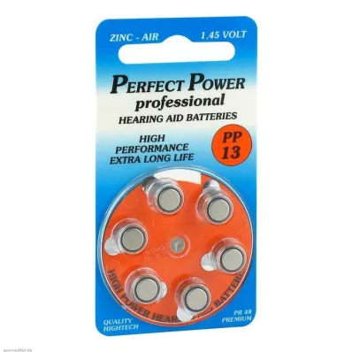 BATTERIEN f.hoortoestellen Power PP13, 6 stuks