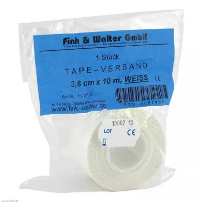 TAPE-Verband 3,8 cmx10 m wit, 1 st