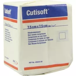 CUTISOFT Niet-geweven kompressen 7,5x7,5 cm niet-steriel, 100 stuks