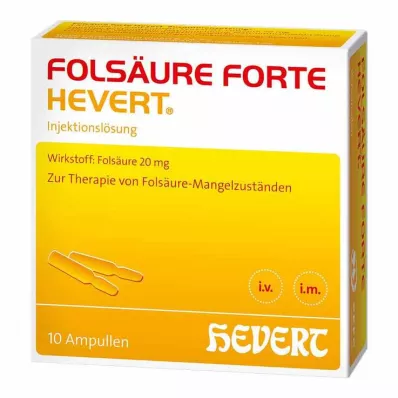 FOLSÄURE HEVERT forte Ampullen, 10X2 ml FOLSÄURE HEVERT forte Ampullen, 10X2 ml