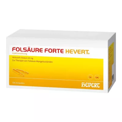 FOLSÄURE HEVERT forte Ampullen, 100X2 ml FOLSÄURE HEVERT forte Ampullen, 100X2 ml