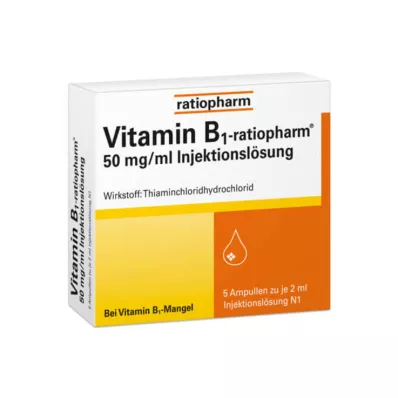 VITAMIN B1-RATIOPHARM 50 mg/ml Inj.Lsg.Ampullen, 5X2 ml VITAMIN B1-RATIOPHARM 50 mg/ml Inj.Lsg.Ampullen, 5X2 ml