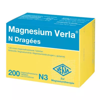 MAGNESIUM VERLA N Gecoate tabletten, 200 stuks MAGNESIUM VERLA N Gecoate tabletten, 200 stuks