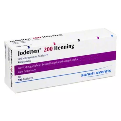 JODETTEN 200 Henning tabletten, 100 stuks JODETTEN 200 Henning tabletten, 100 stuks