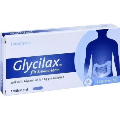 GLYCILAX Zetpillen voor volwassenen, 12 stuks