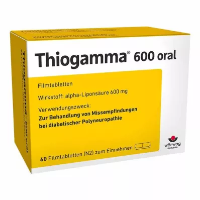 THIOGAMMA 600 orale filmomhulde tabletten, 60 st THIOGAMMA 600 orale filmomhulde tabletten, 60 st
