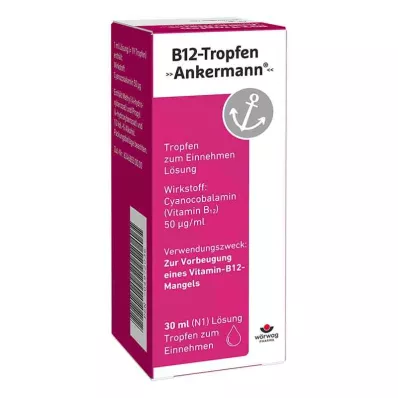 B12 ANKERMANN druppels, 30 ml B12 ANKERMANN druppels, 30 ml