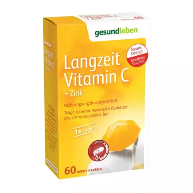 GESUND LEBEN Langdurige vitamine C+zink-capsules, 60 stuks GESUND LEBEN Langdurige vitamine C+zink-capsules, 60 stuks