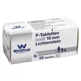 P TABLETTEN wit 10 mm, 50 st