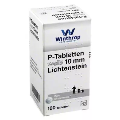 P TABLETTEN wit 10 mm, 100 st