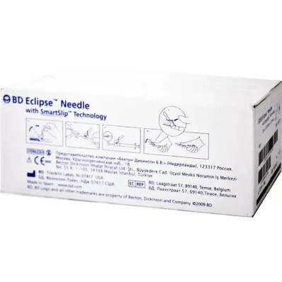 BD ECLIPSE Veiligheidsinjectienaald 27 G 1/2, 100 stuks BD ECLIPSE Veiligheidsinjectienaald 27 G 1/2, 100 stuks