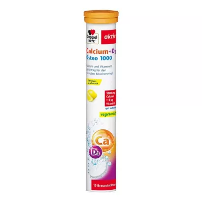 DOPPELHERZ Calcium+D3 Osteo 1.000 bruistabletten, 15 stuks DOPPELHERZ Calcium+D3 Osteo 1.000 bruistabletten, 15 stuks