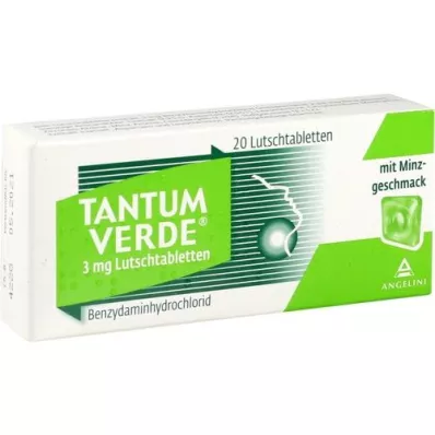 TANTUM VERDE 3 mg zuigtabletten met muntsmaak, 20 stuks