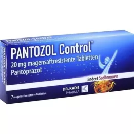 PANTOZOL Controle 20 mg enterische tabletten, 7 stuks