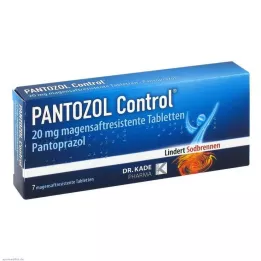PANTOZOL Controle 20 mg enterische tabletten, 7 stuks