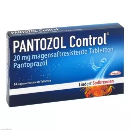 PANTOZOL Controle 20 mg enterische tabletten, 14 stuks