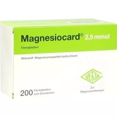 MAGNESIOCARD Filmomhulde tabletten van 2,5 mmol, 200 stuks