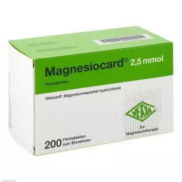 MAGNESIOCARD Filmomhulde tabletten van 2,5 mmol, 200 stuks