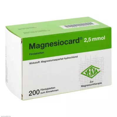 MAGNESIOCARD Filmomhulde tabletten van 2,5 mmol, 200 stuks