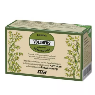 VOLLMERS Bereid groene haverthee filterzakjes, 15 stuks