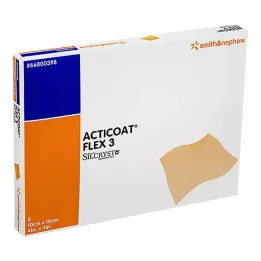 ACTICOAT Flex 3 10x10 cm verband, 5 stuks