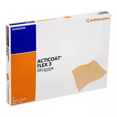 ACTICOAT Flex 3 10x10 cm verband, 5 stuks ACTICOAT Flex 3 10x10 cm verband, 5 stuks