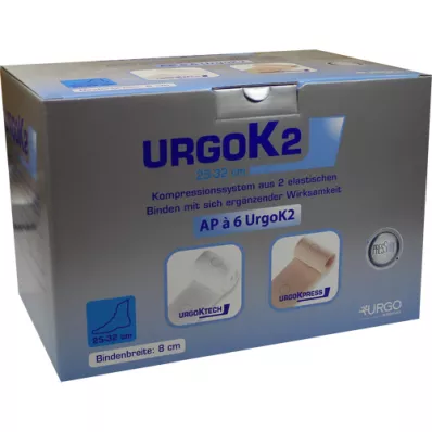 URGOK2 Compr.Syst.8cm Enkelomtrek 25-32cm, 6 st