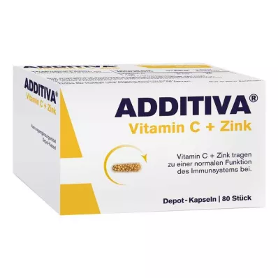 ADDITIVA Vitamine C+Zink depotcapsules, voordeelverpakking, 80 stuks ADDITIVA Vitamine C+Zink depotcapsules, voordeelverpakking, 80 stuks