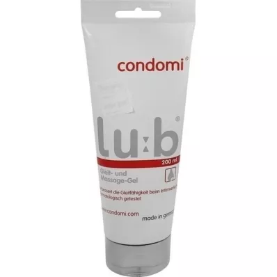 CONDOMI Lub glijmiddel en massage gel, 200 ml