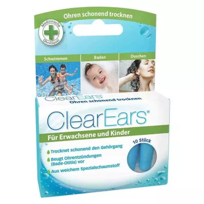CLEAREARS Oordopjes voor het verwijderen van water, 10 stuks CLEAREARS Oordopjes voor het verwijderen van water, 10 stuks